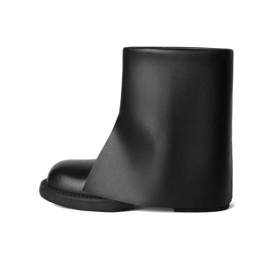 BELLE Foldover Boots Ankle Boots 5cm Women's Black