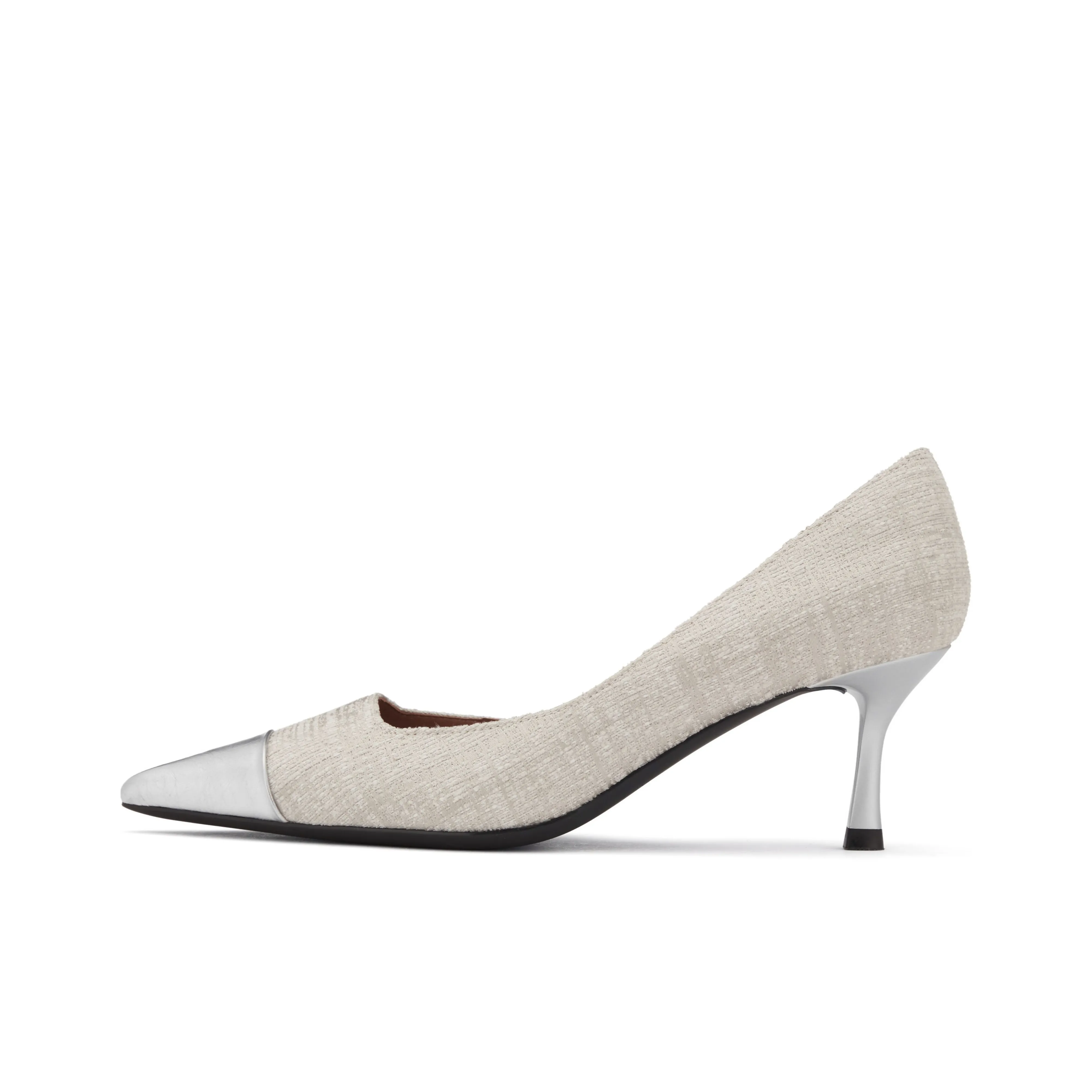 73Hours Элегантные Figurative Высокие каблуки 6,5 см Женские Серый Серебряный