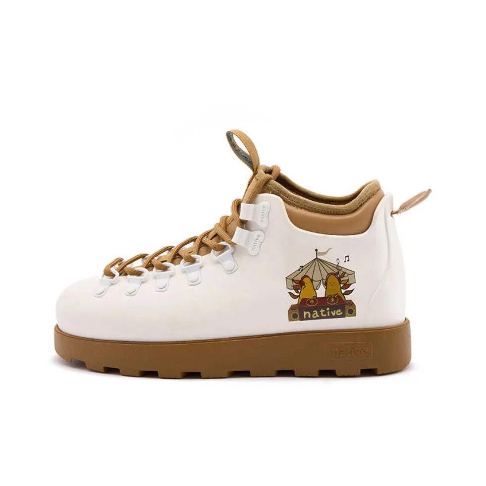 TIA x Native Shoes Fitzsimmons Короткий Мартин Ботинок Унисекс Белый Коричневый