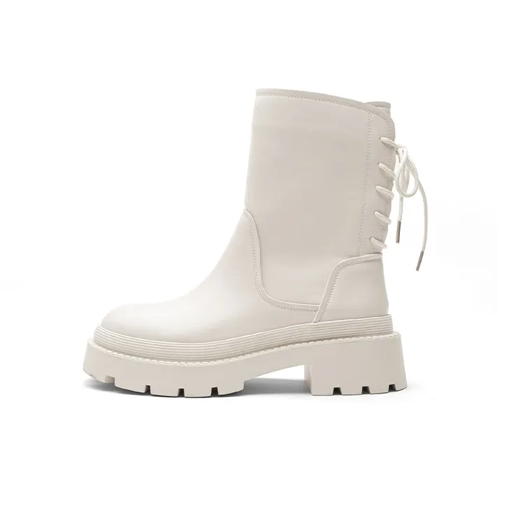 TOOMANYSHOES Ankle Boots Women's Black/Beige