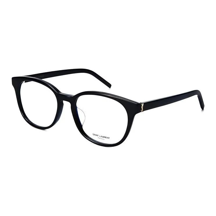 SAINT LAURENT Plate Frame Oval Eyeglass Frames Women's Black