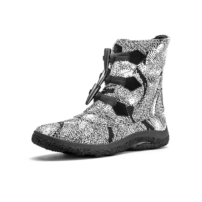 NORVINCY Термостойкая Короткая Снежная Ботинка Мужская Серого Цвета