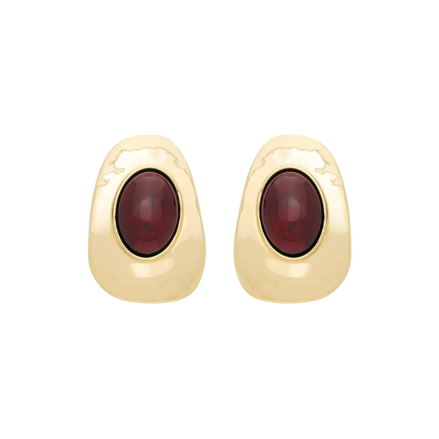 SAINT LAURENT Resin, Metal Earrings Unisex Red