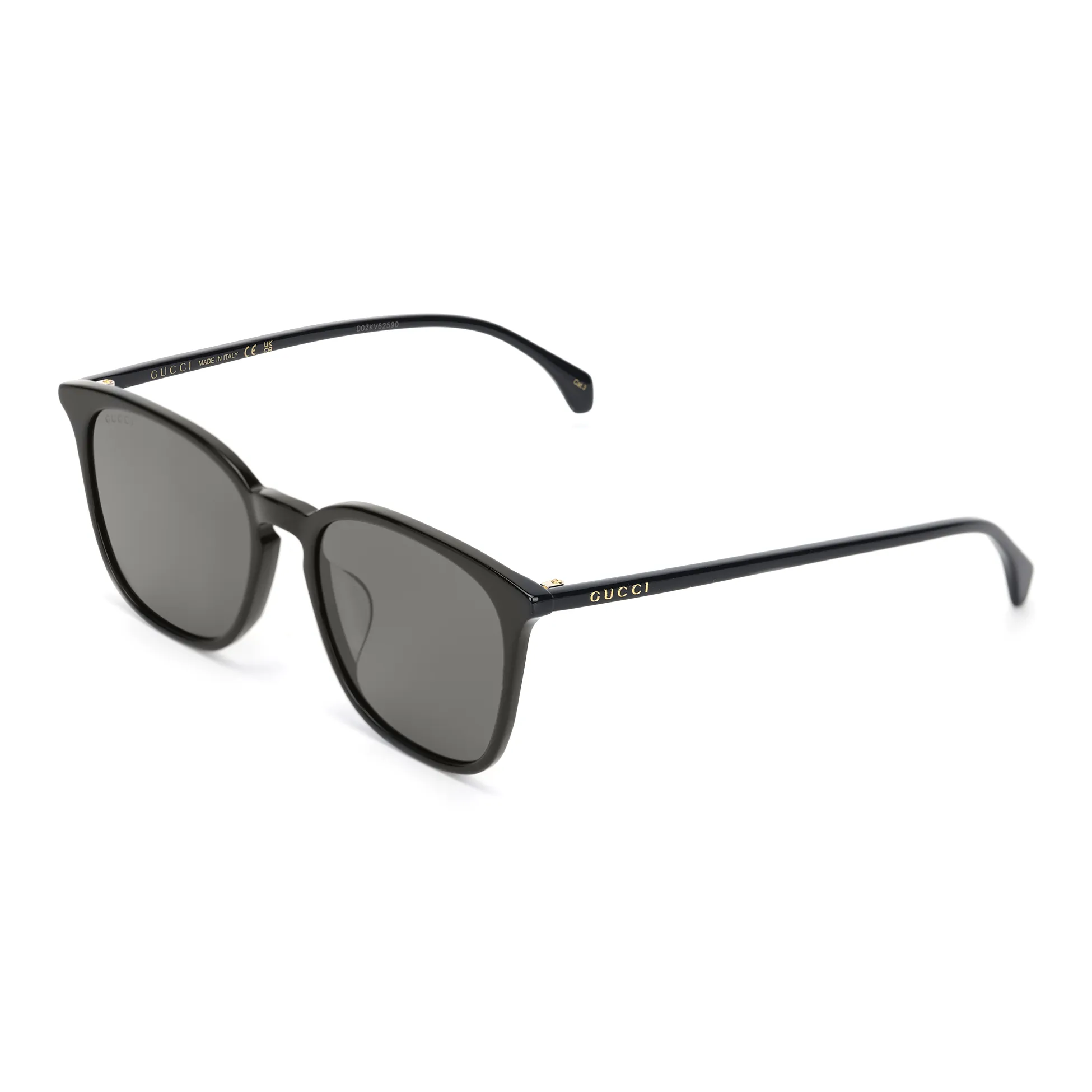 GUCCI Lightweight Acetate Square Sunglasses Men's Black