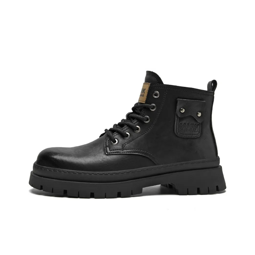 FAIRWHALE Martin Boots Men's Black/Khaki/Brown