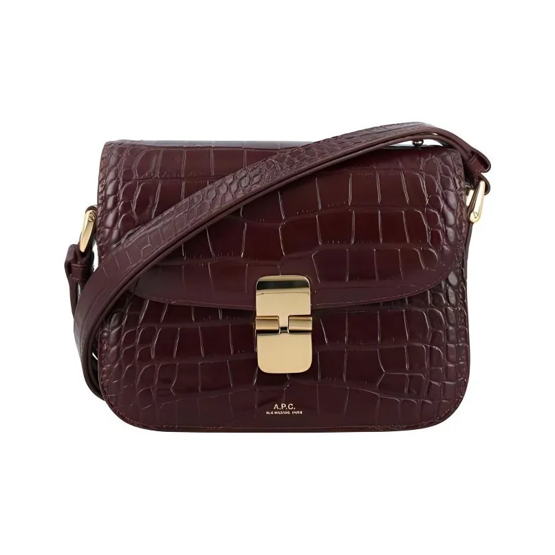 A.P.C Leather Crossbody Bag, Shoulder Bag Trumpets Women's Burgundy