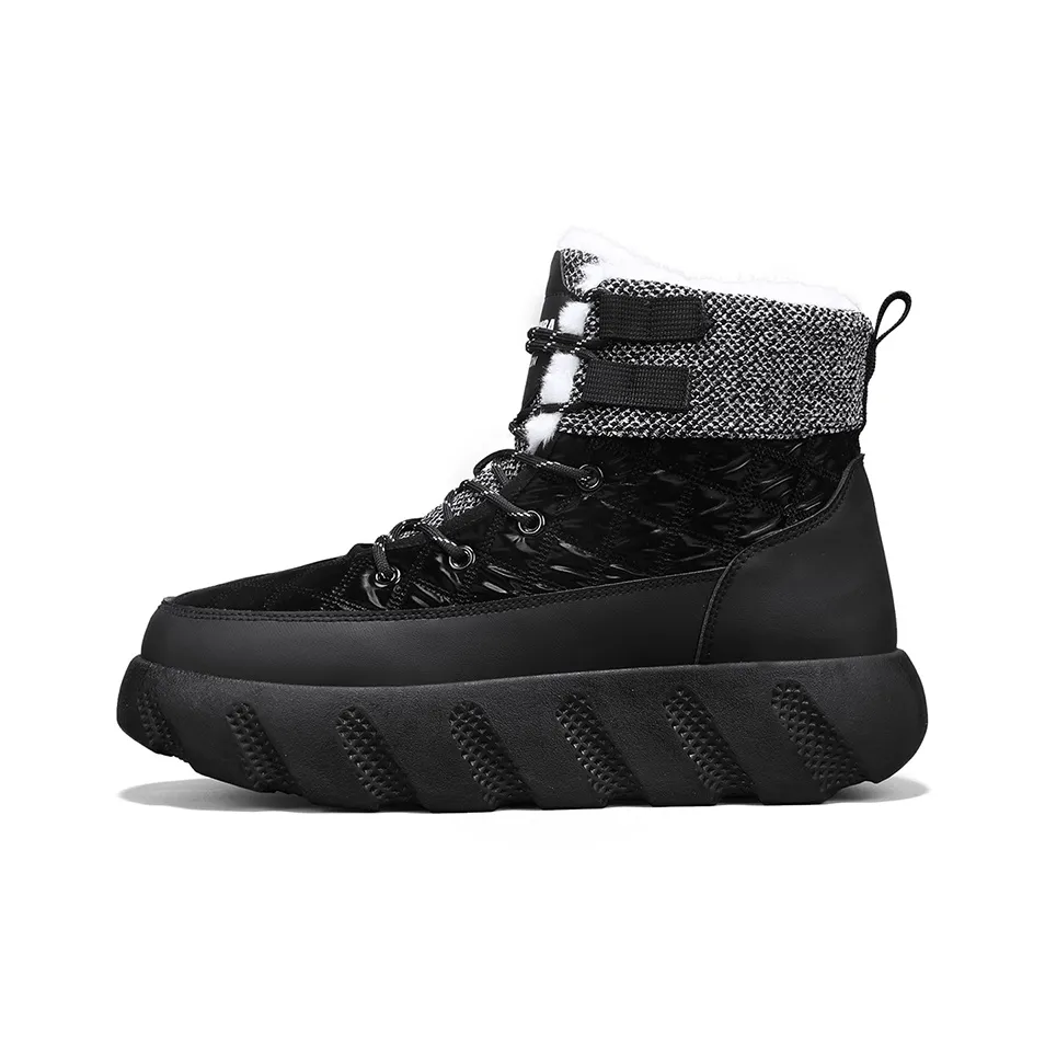 Bull charm Snow Boots Men's Black/Beige/Khaki