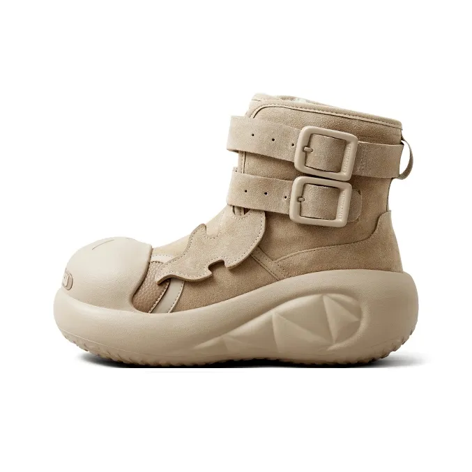 CHIKOKU Снарлинг Акула Короткие Сноубутсы Женские Пшенично-бежевые