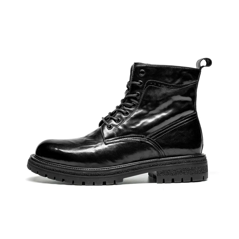 LEAVELAND Crew Martin Boot 4CM Мужской Черный