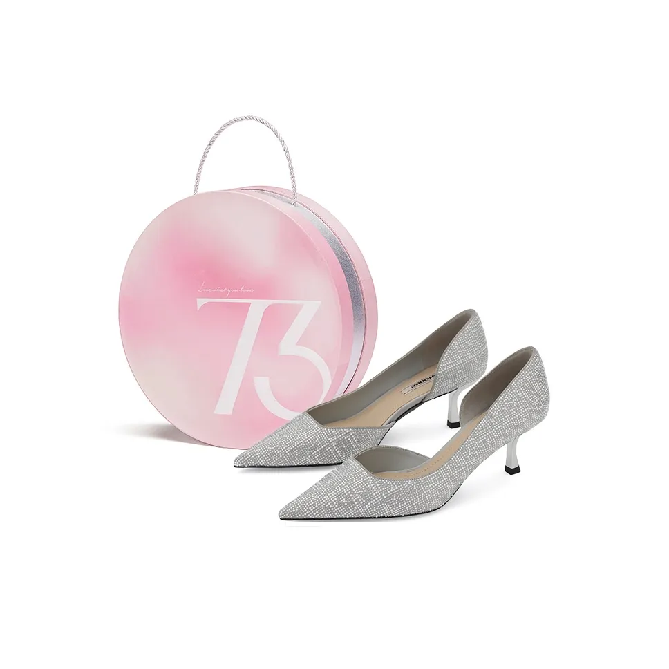 73Hours A Little Sparkling Collection Узкий каблук Высокие каблуки 6 см Женское серебро