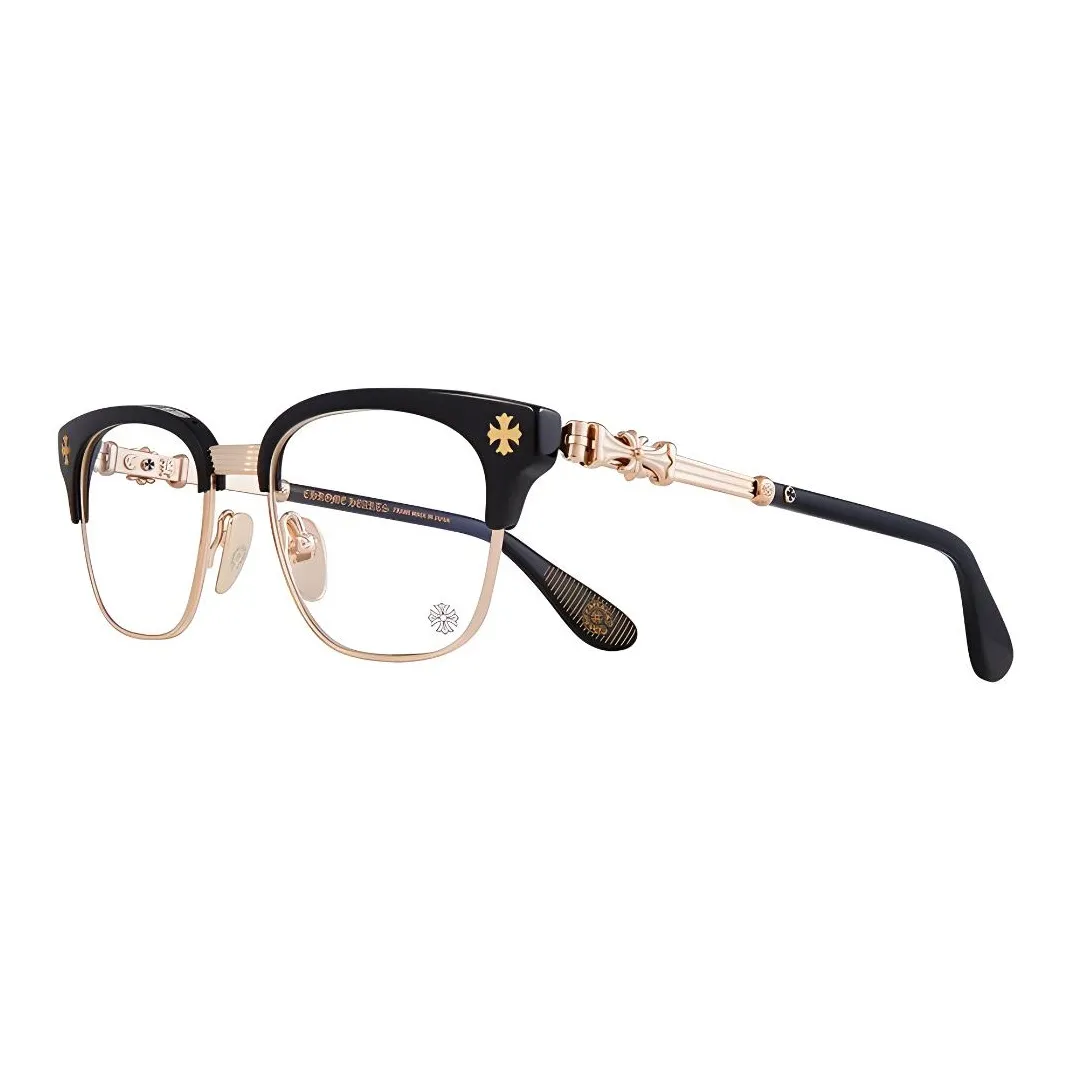 Chrome Hearts Plate Frame Irregular Shape Eyeglass Frames Unisex Multicolor