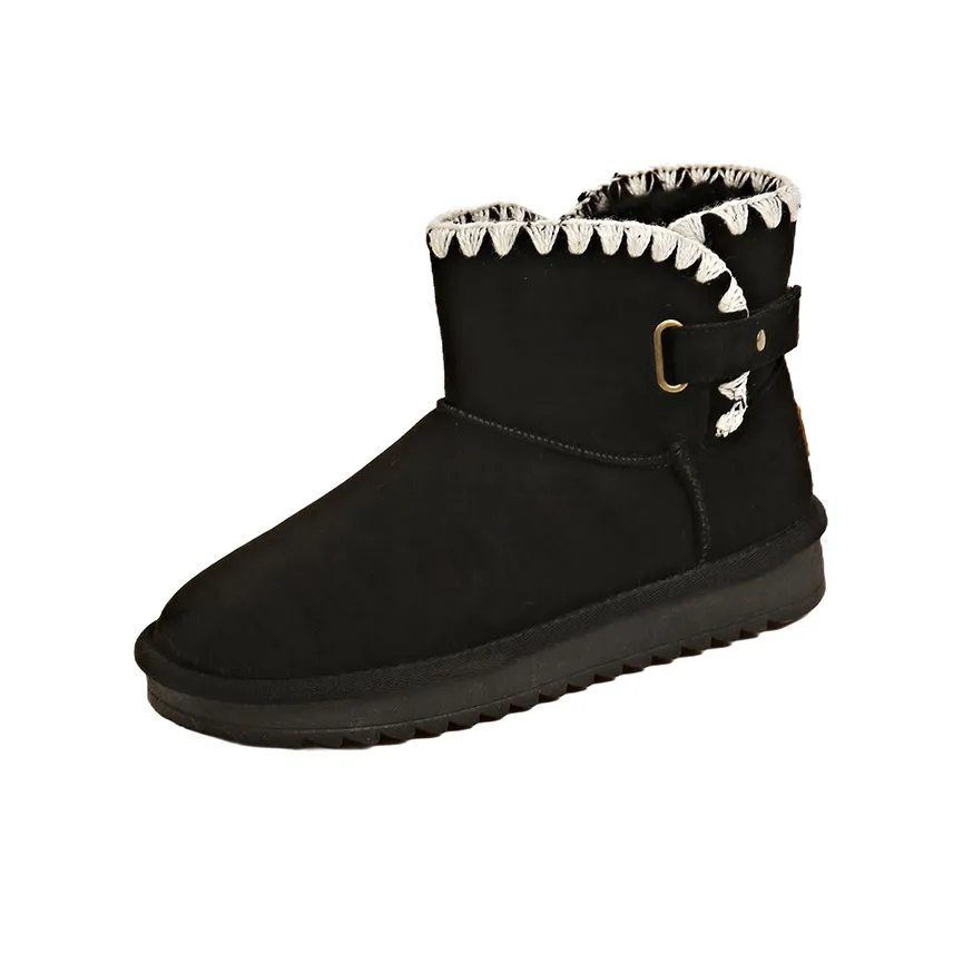 Little Red Man Warm And medio Resistant Short Snow Boots Women's