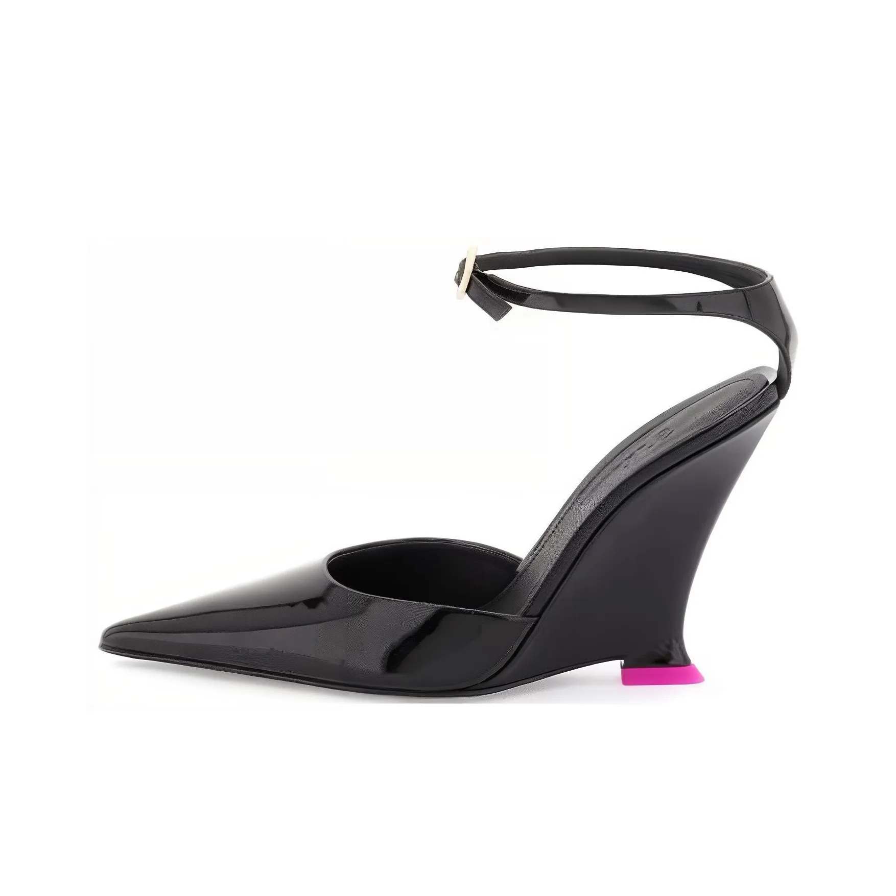 3JUIN 110mm Patent Wedge heel Pumps