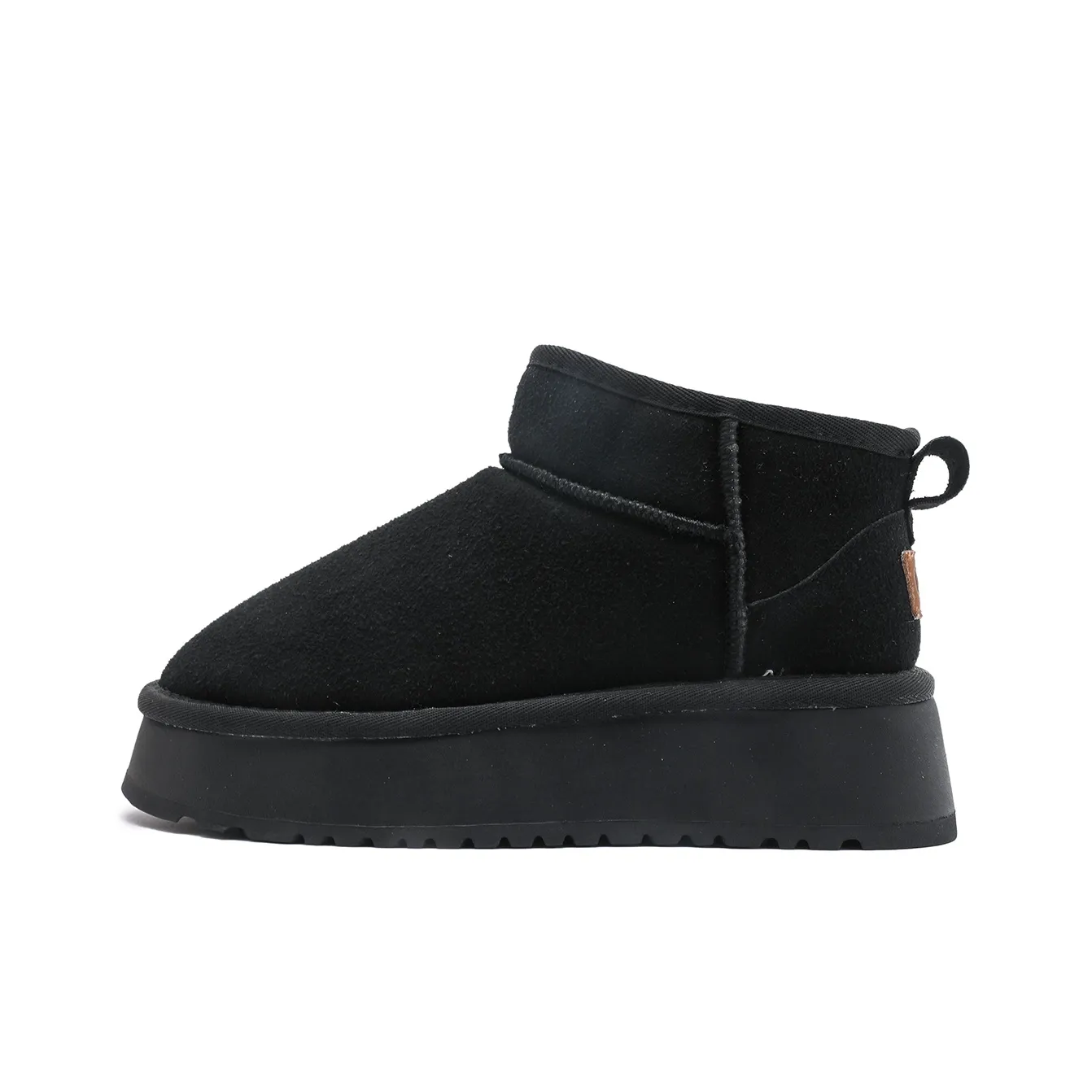 Mengsai Термическая Резиновая Короткая Ботинка для Снега Женская Черная