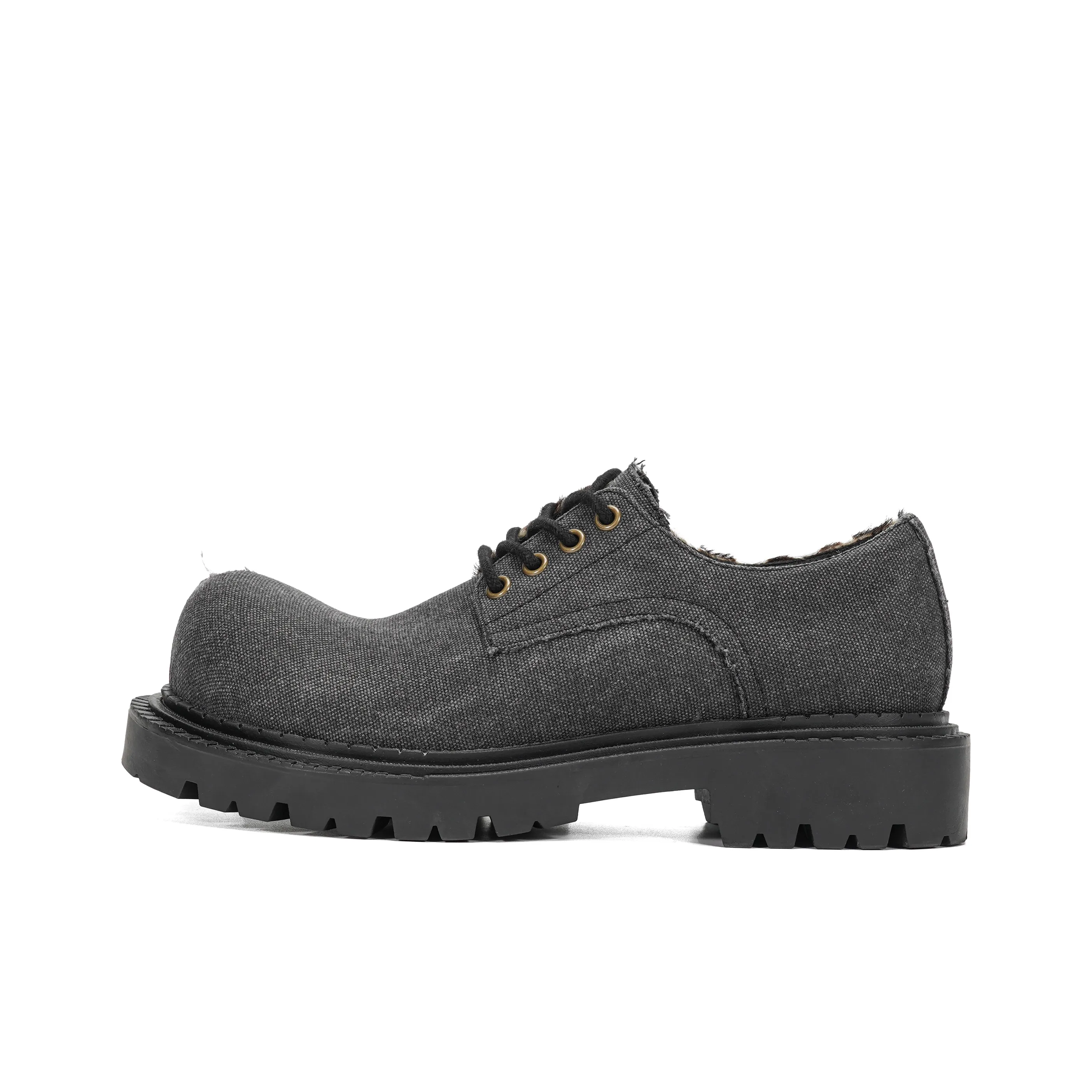 CROOKED CARD Anti Slip And Wear Resistant Height Increasing Low Top Casual Shoes Unisex Gray