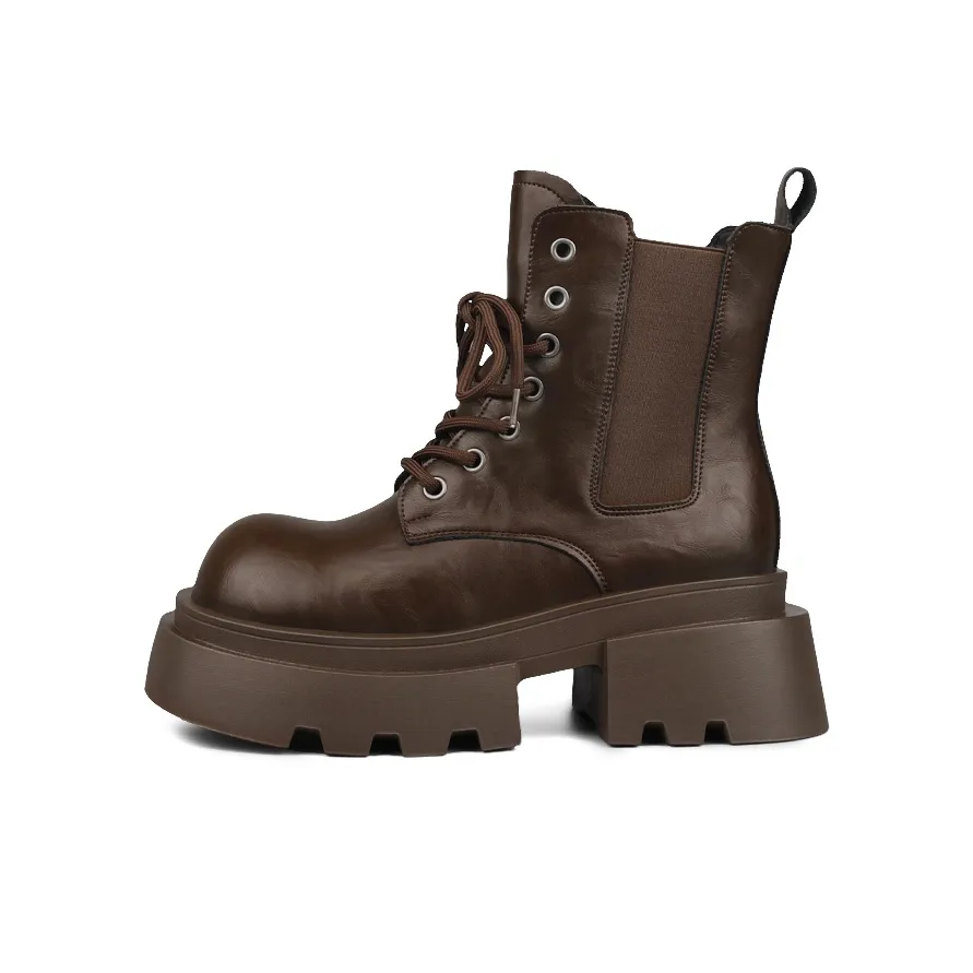 WENPU Короткий Мартин Ботинок Платформа Женские