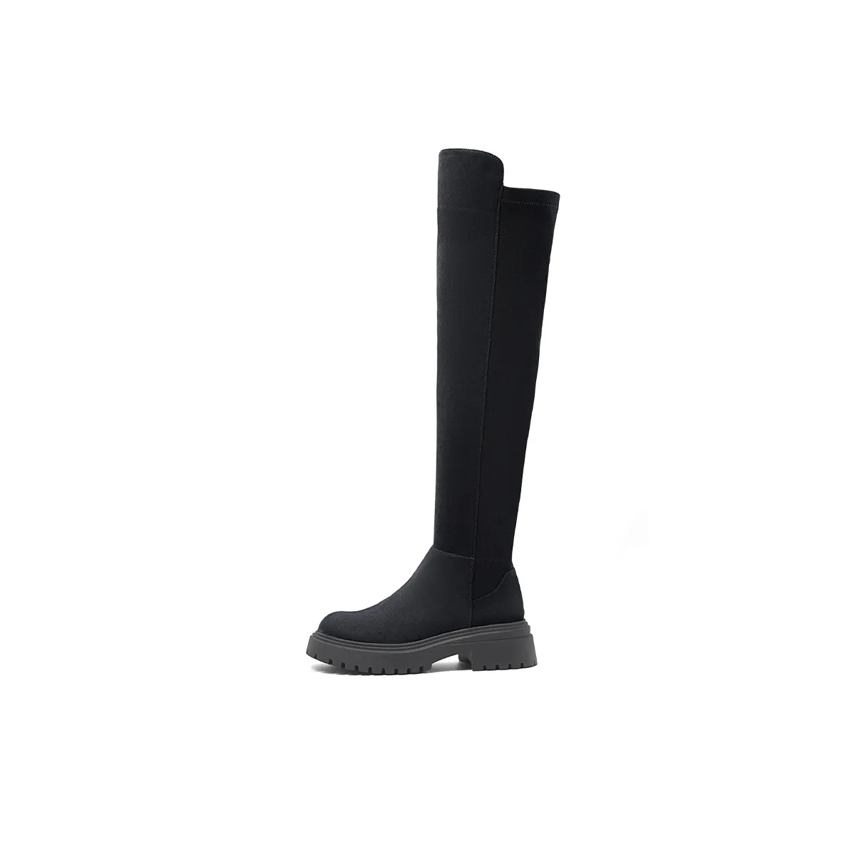 COMELY Knee high Boots Women's Black/Khaki