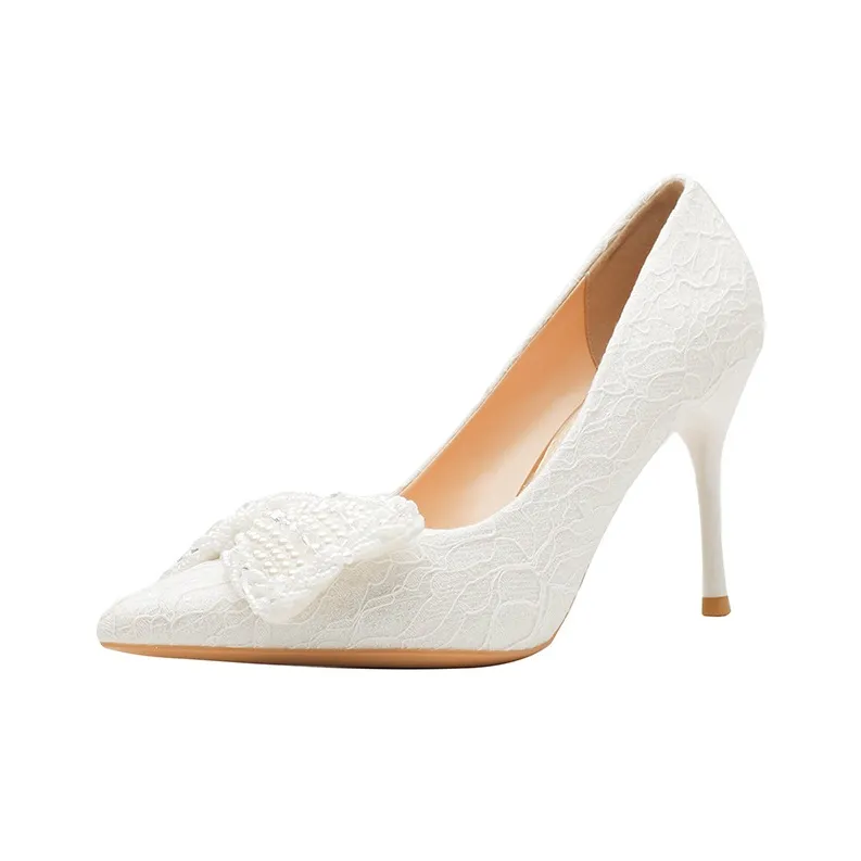 BIGTREE Узкий каблук Высокие каблуки Женские Белые