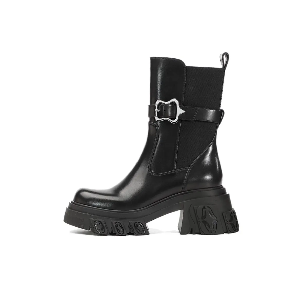 DIBO MANNER Flame Relief Series Ankle Boots 7cm Women's