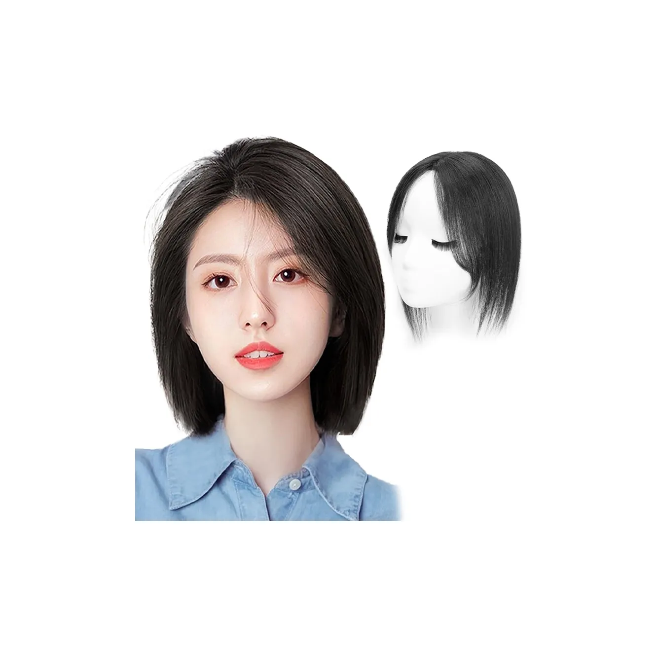 YUNQING Топ Scalp Восстановление для объема и толщины CH Сетчатая парик