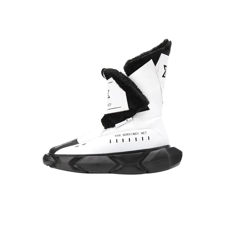 NORVINCY Snow recommended Boots Unisex Black White