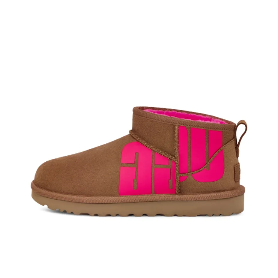 UGG Classic Ultra Mini Broken Logo 
Chestnut Pink
 Women
s