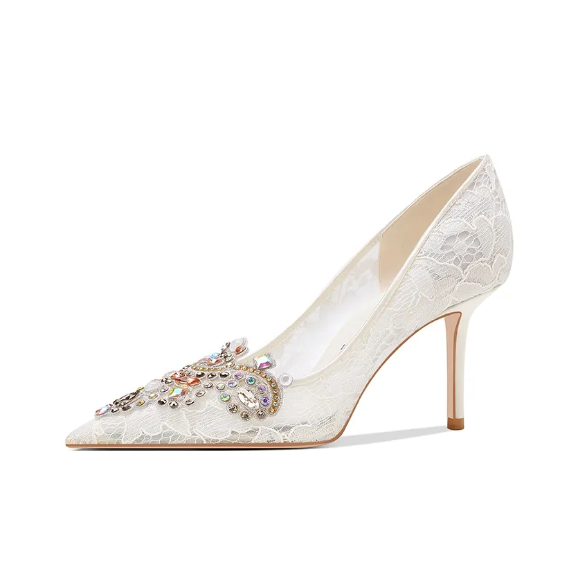 PJJUU Узкий каблук Высокие каблуки 8,5 см Женские Белые