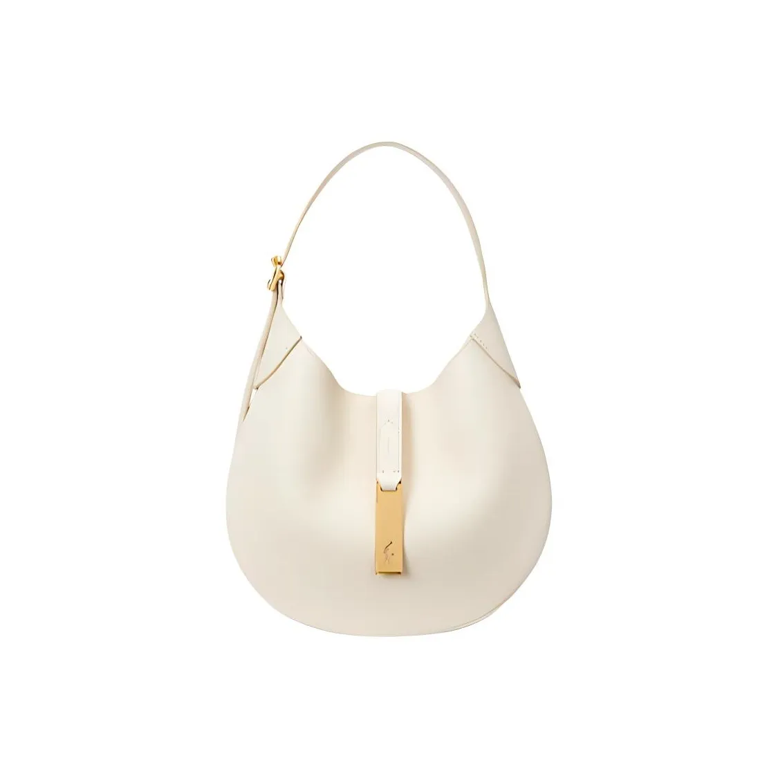 Polo Ralph Lauren Leather Shoulder Bag Women's Ivory