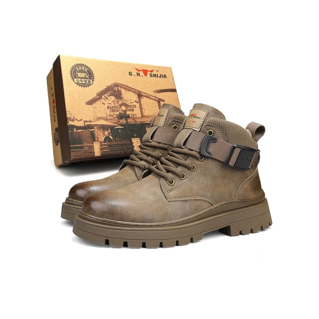 G.N.SHIJIA Короткий Мартин Ботинок 5CM Мужской
