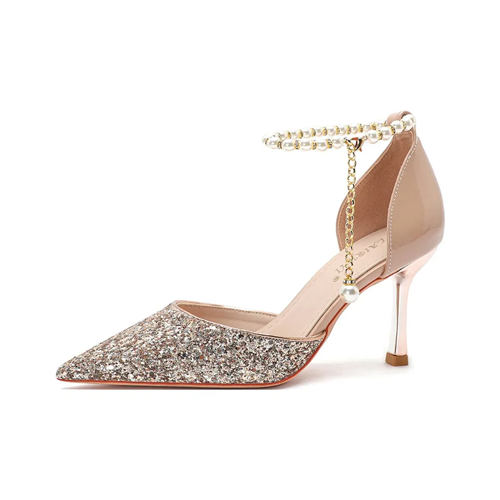 Lanza Низкий каблук Высокие каблуки 5CM 7,5CM Женские Шампанское