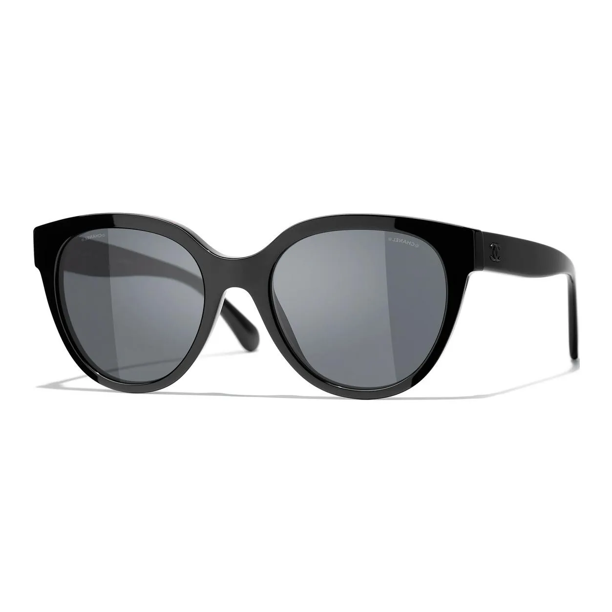 CHANEL Cat Eye Sunglasses Unisex Black