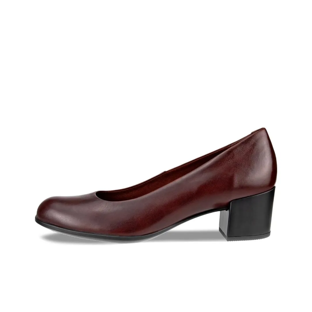 Ecco Chunky Heel High Heels 3.5cm Women's Burgundy
