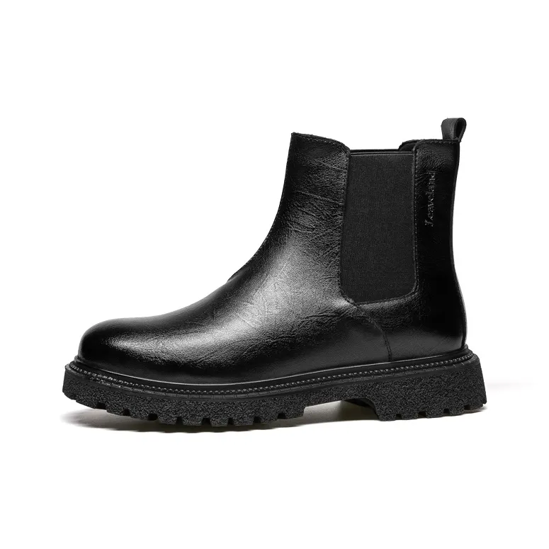 LEAVELAND Short Chelsea Boots Men's Black