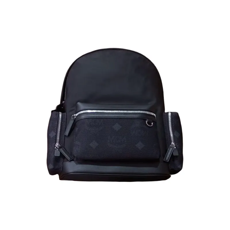 MCM Recycled Nylon Backpack Medium Size Women
s Black