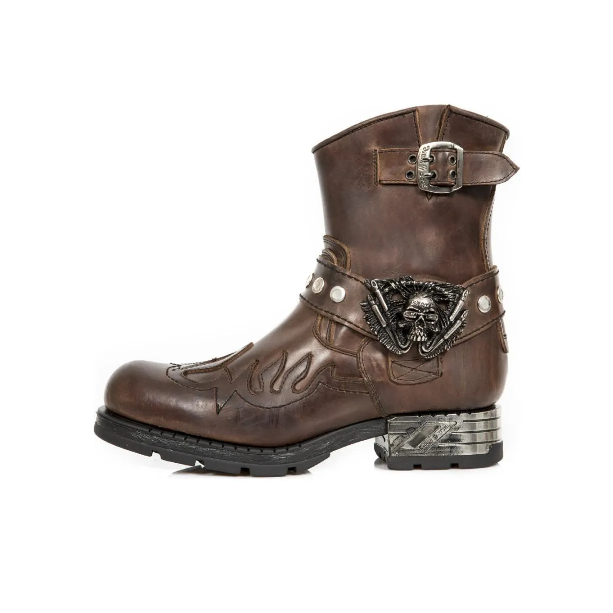 NEW ROCK Ankle boots Jordan 5cm Unisex Brown