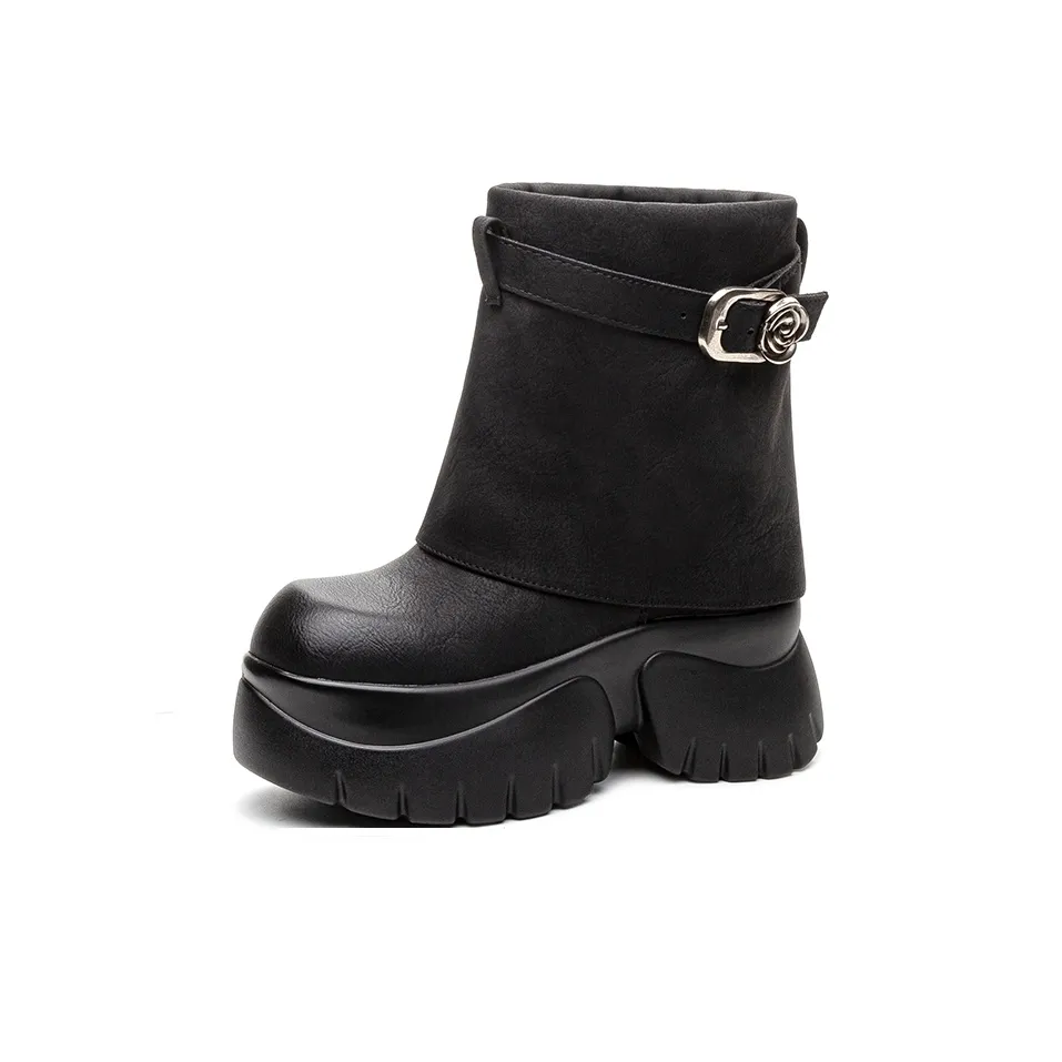 Shoe Cabinet Floral Language Ankle Boots 9cm Women's