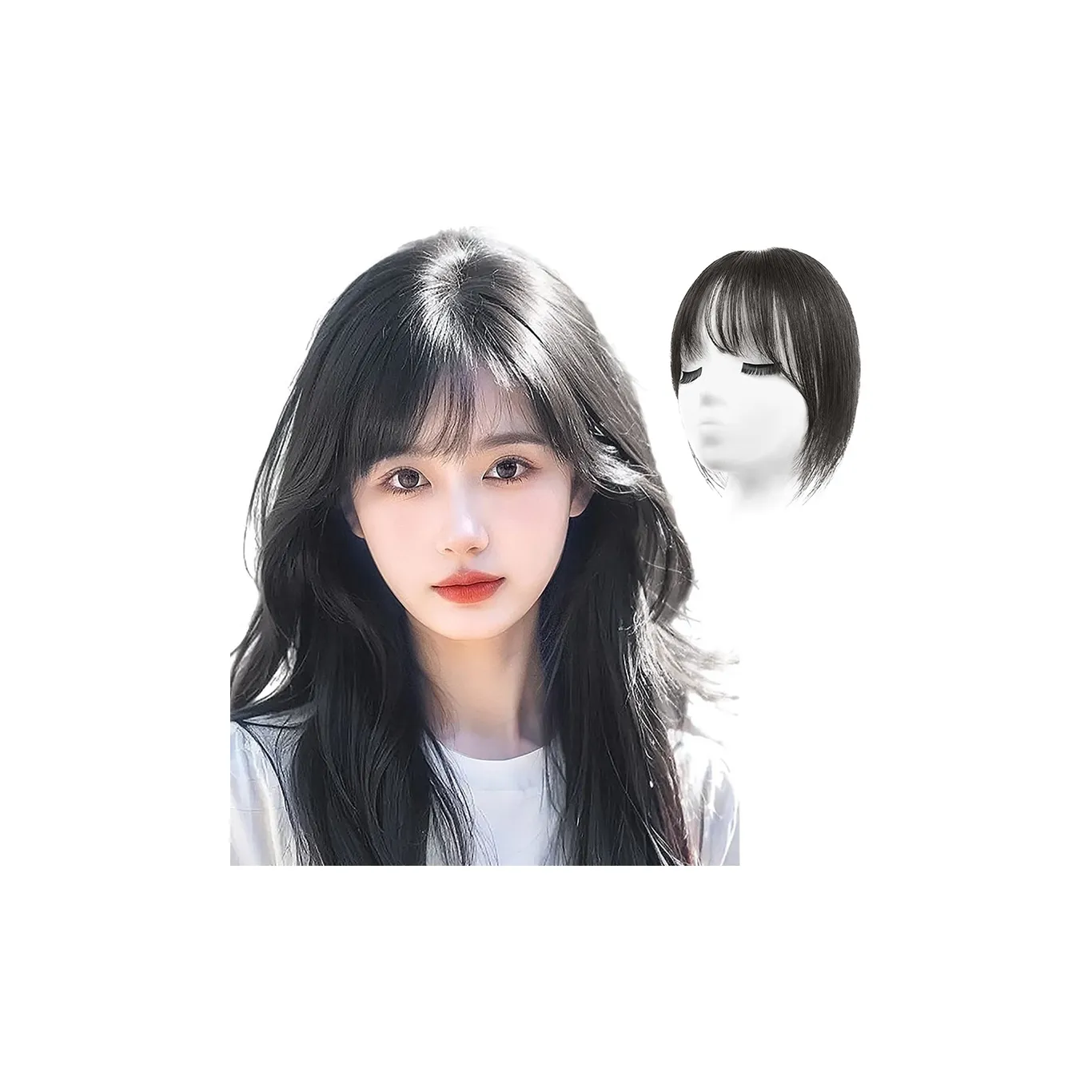 MUYAN Высокая макушка Full Натуральный Волосы Стиль Завивки Перука Нижняя заколка