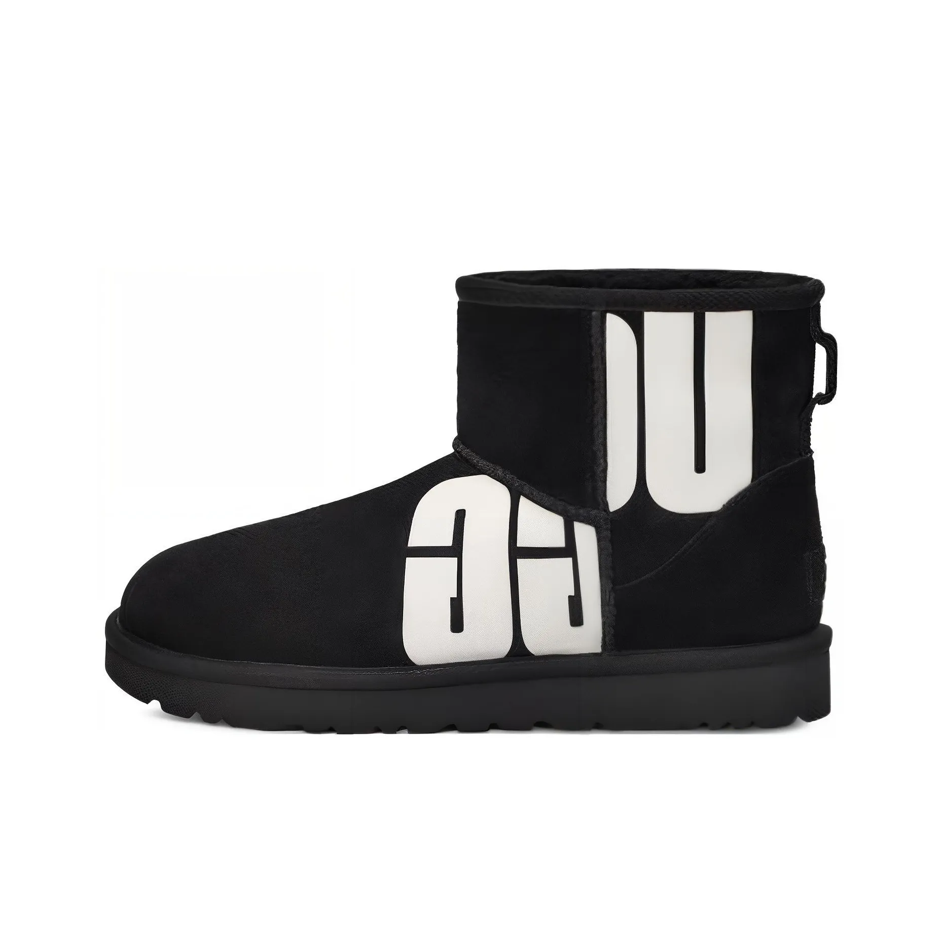 UGG Термостойкий противоскользящий короткий снегокат женский черный деконструкция стиль LOGO