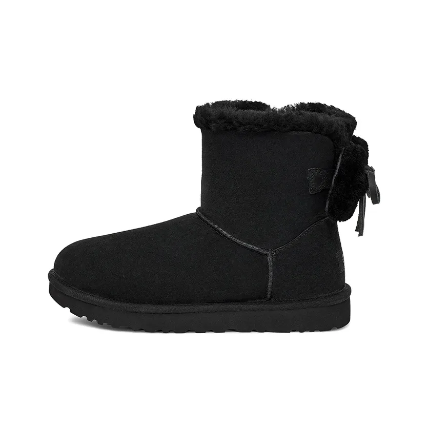 UGG Classic Double Bow Mini 'Black' Women's