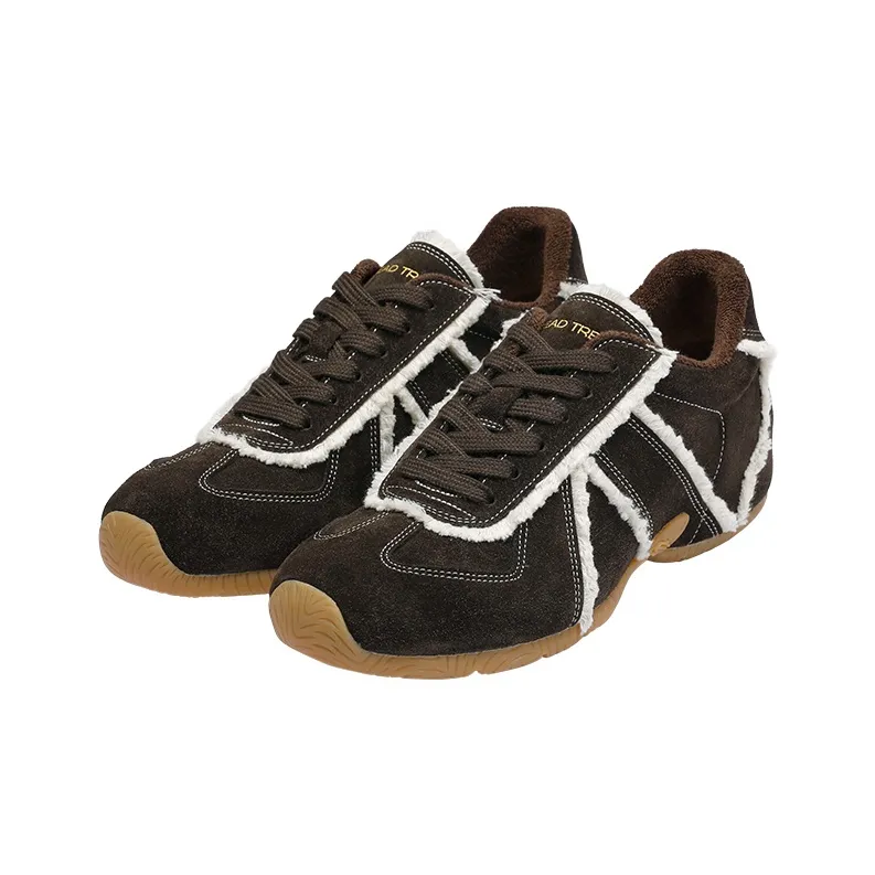 BREAD TREE Удобный противоскользящий и устойчивый к истиранию низкий топ Немецкие армейские кроссовки Какао-коричневый