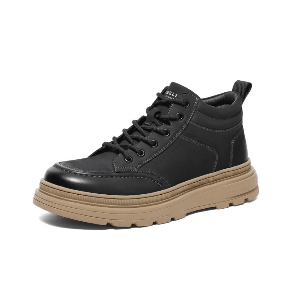 BELLE Ankle Boots Men's Black/Yellow/Brown