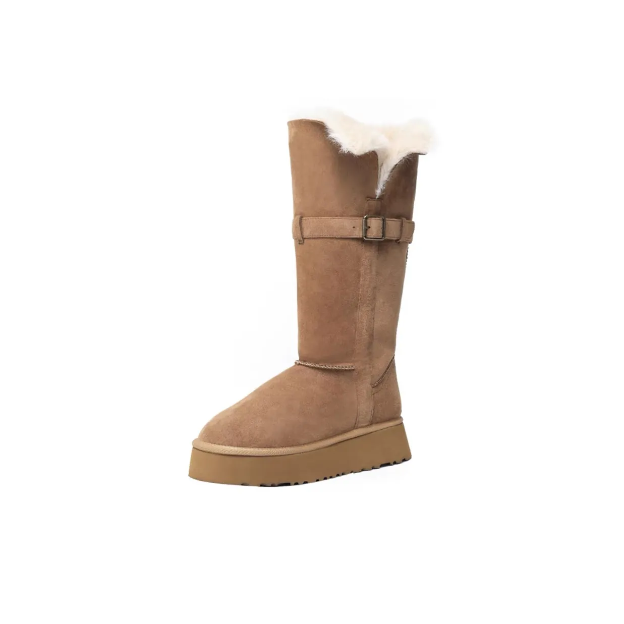 EEueeczs Knee High Snow boots Force Women's Camel