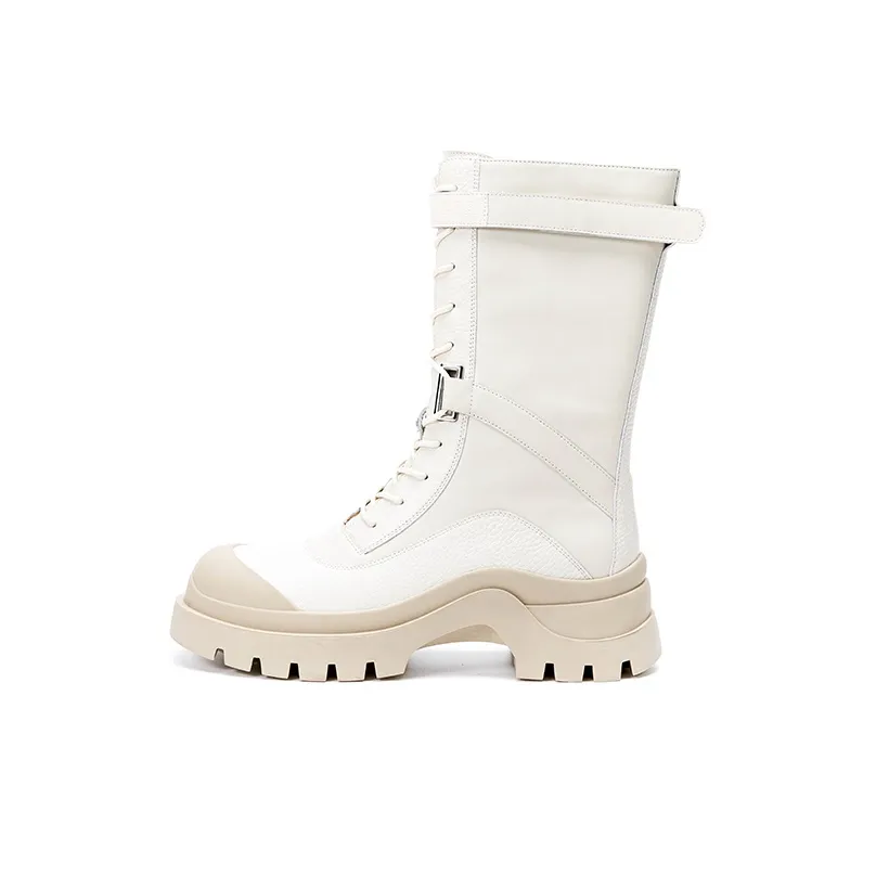 R'AZZURRO Женские белые высокие сапоги на колено