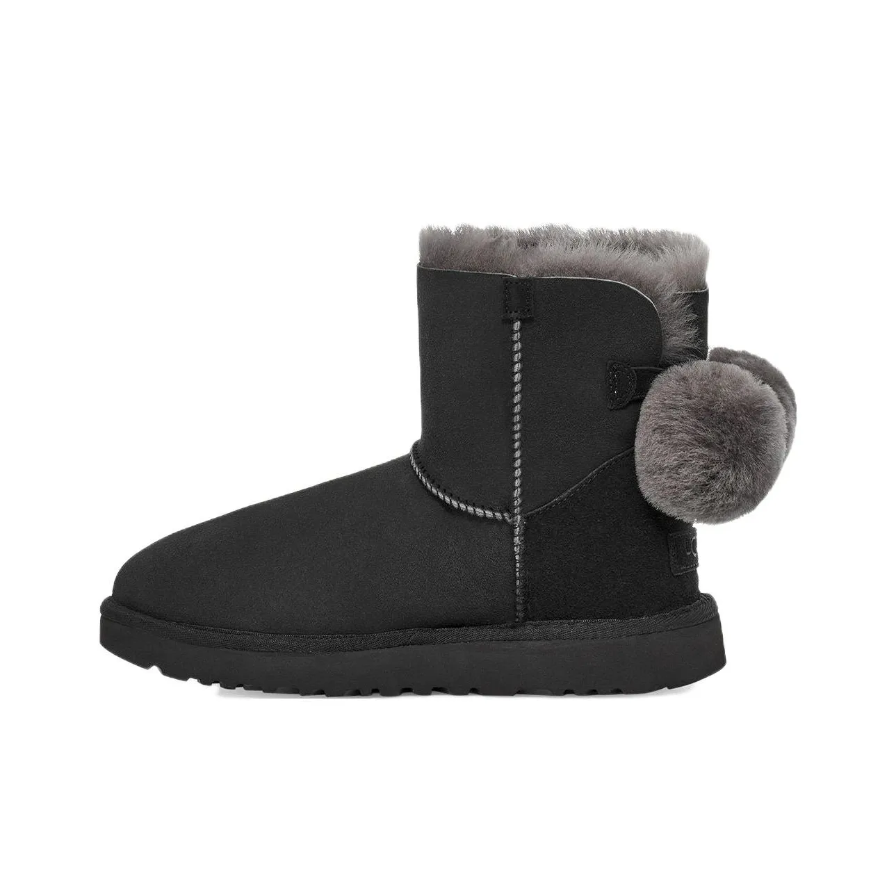 UGG Mini Bailey Fuzzy Bow 'Black' Women's