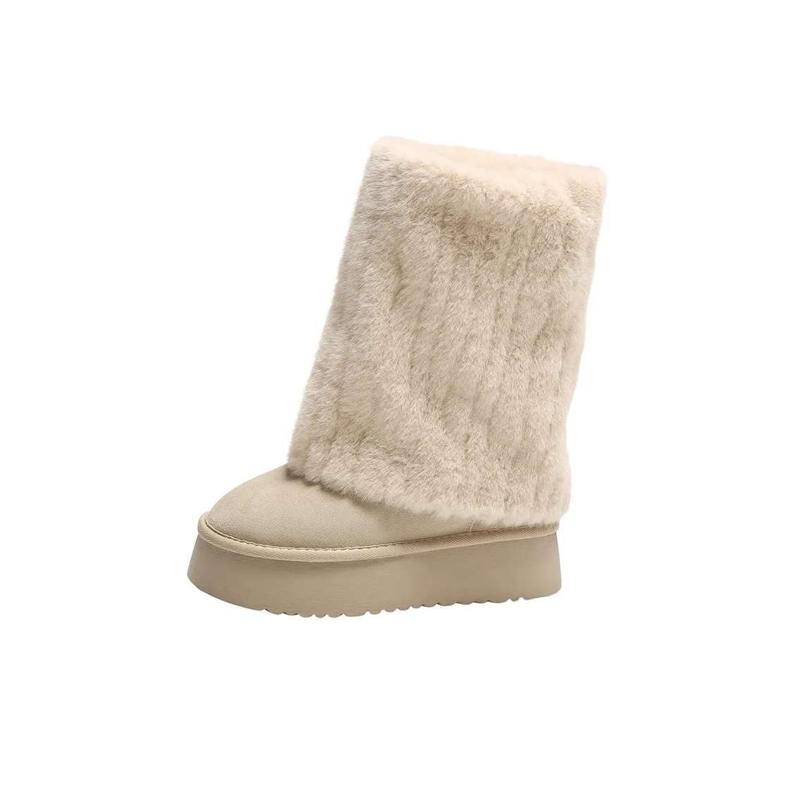 Be Good Термические Аbrasion-Resistant Slip-Resistant Crew Сноубутсы Женские Бежевые