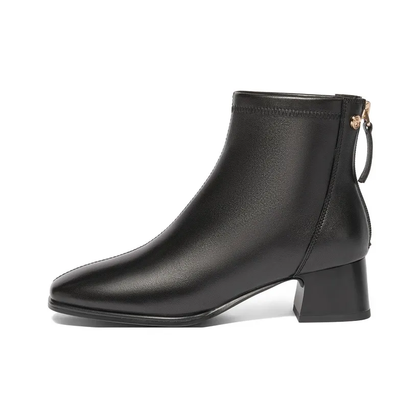 BELLE Botильоны 4,5CM Женские Черный Бежевый