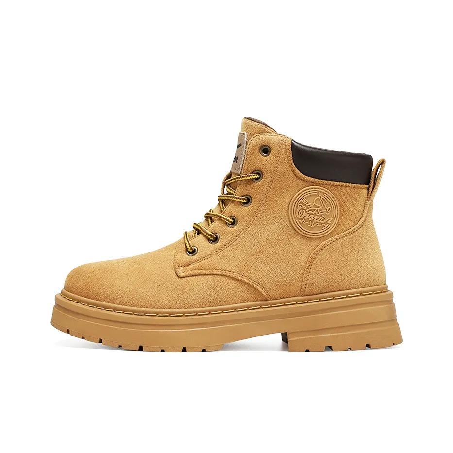 Warrior Британский стиль замша желтый ботинки Crew Martin Boot унисекс