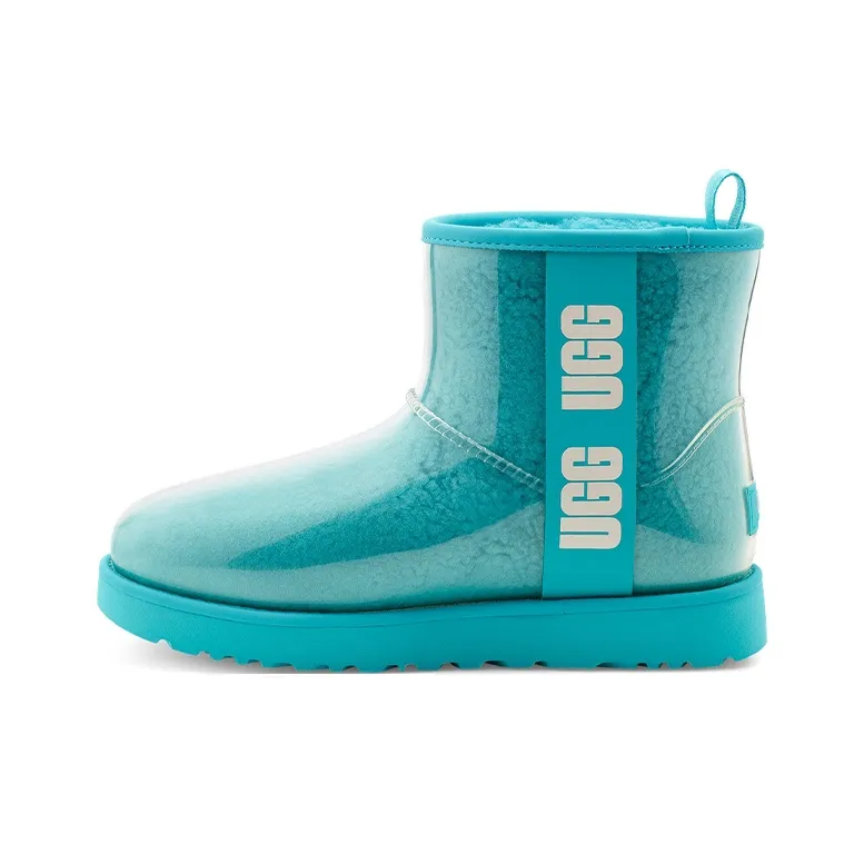 UGG CLASSIC CLEAR MINI Thermal Short Snow Boots Women's Aqua