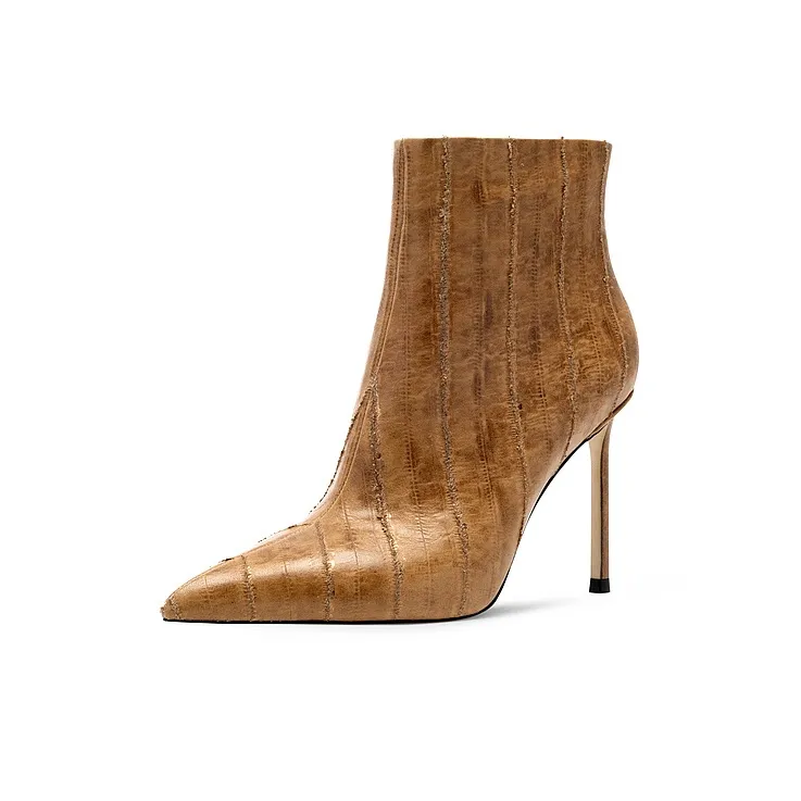 JOOC Ankle Boots 9.5cm Women's Caramel