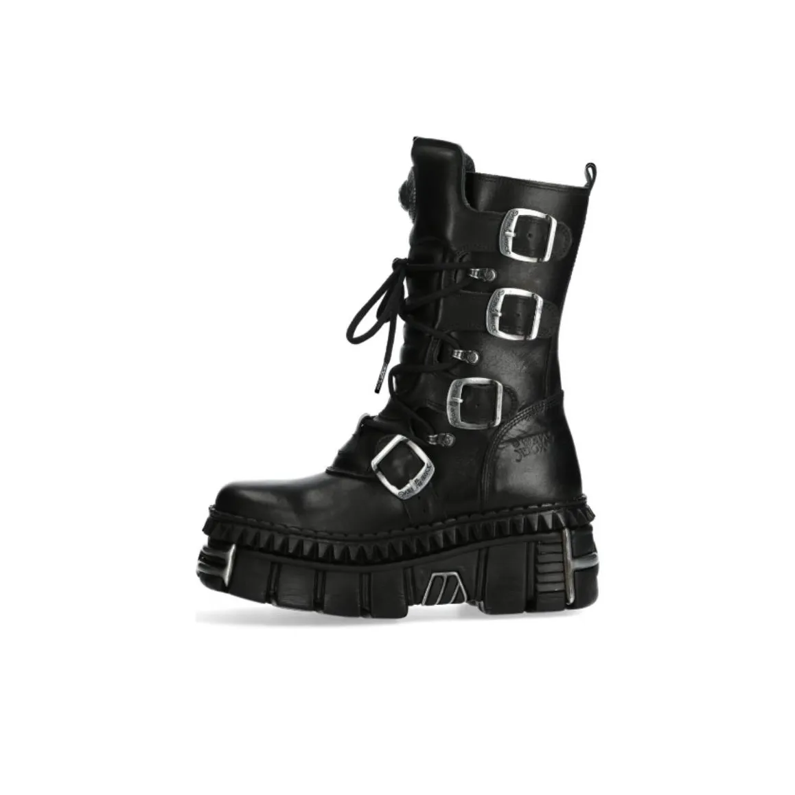 NEW ROCK Ankle Boots 6cm Unisex Black